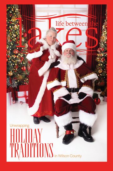 December 2023 cover: Unwrapping Holiday Traditions in Wilson County, with Santa and Mrs. Claus